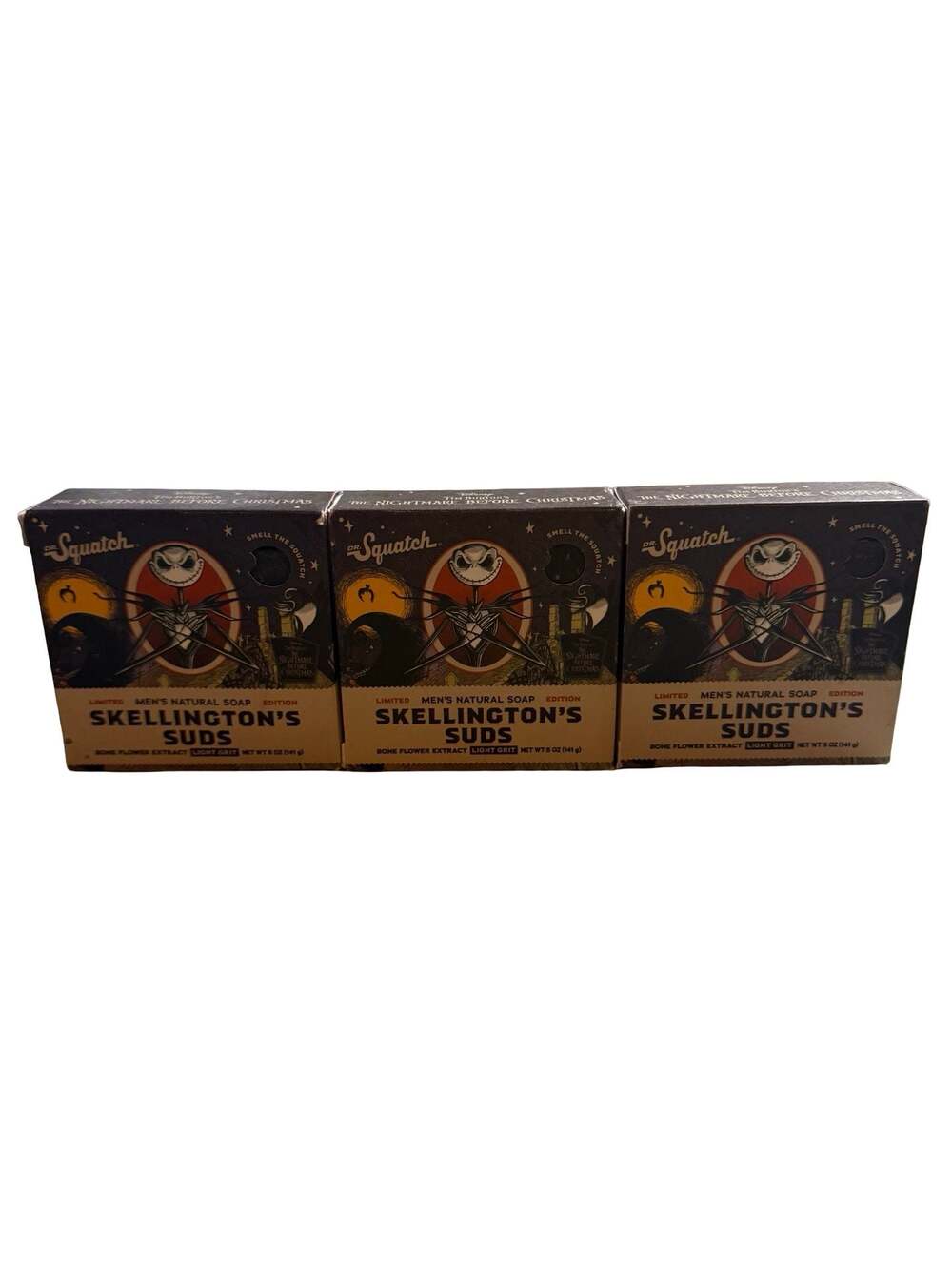 Dr. Squatch Skellington's Suds The Nightmare Before Christmas Soap 3-Pack